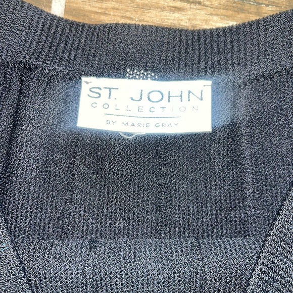 St John Collection by Marie Gray black knit pleated skirt - Picture 3 of 4